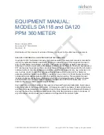 Nielsen DA118 Equipment Manual preview