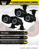 Night Owl CAM-4PK-CM245 Specifications предпросмотр