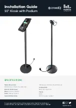 Предварительный просмотр 1 страницы Nightlife crowdDJ 10" Kiosk with Podium Installation Manual