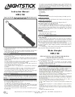 Предварительный просмотр 1 страницы NightStick NSR-2168BL Instruction Manual