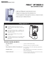 Preview for 1 page of Nikken PIMAG OPTIMIZER II Quick Reference Sheet