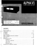 Preview for 1 page of Nikko Alpha-VI Service Manual