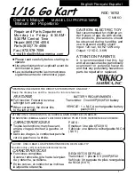 Preview for 1 page of Nikko Go Kart RDC-16702 Owner'S Manual