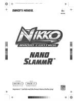 Nikko Nano SlammR Owner'S Manual preview