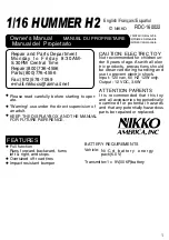 Preview for 1 page of Nikko RDC-160022 Owner'S Manual