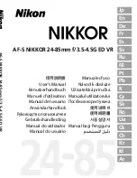 Nikkor AF-S  24-85mm f/3.5-4.5G ED VR User Manual preview