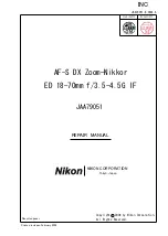 Предварительный просмотр 1 страницы Nikkor JAA79051 Repair Manual