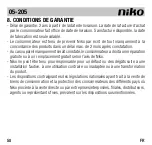 Preview for 58 page of Niko 05-205 Manual