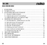 Preview for 59 page of Niko 05-205 Manual