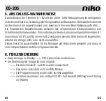 Preview for 84 page of Niko 05-205 Manual