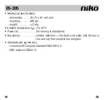 Preview for 90 page of Niko 05-205 Manual