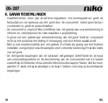 Предварительный просмотр 10 страницы Niko 05-207 Manual