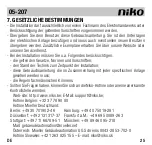 Preview for 25 page of Niko 05-207 Manual