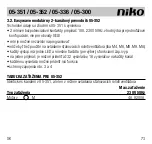 Preview for 73 page of Niko 05-300 Manual