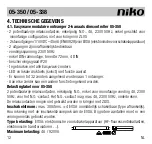 Preview for 12 page of Niko 05-338 Manual