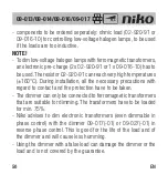 Предварительный просмотр 52 страницы Niko 09-013 Manual