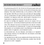 Предварительный просмотр 62 страницы Niko 09-013 Manual