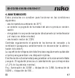 Предварительный просмотр 69 страницы Niko 09-013 Manual