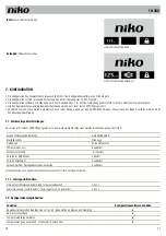 Preview for 41 page of Niko 10-362 Product Information