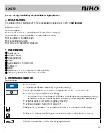 Предварительный просмотр 4 страницы Niko 10-575 User Manual