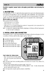 Предварительный просмотр 9 страницы Niko 10-821-01 Manual