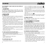 Предварительный просмотр 5 страницы Niko 350-20053 Manual