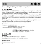 Preview for 1 page of Niko 360-45011 Manual