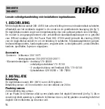 Preview for 1 page of Niko 390-40011 Manual