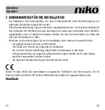 Предварительный просмотр 34 страницы Niko 390-40011 Manual