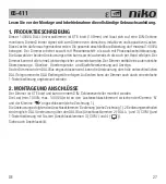 Preview for 29 page of Niko 65-411 Manual