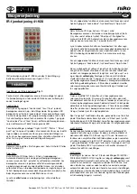Preview for 1 page of Niko Servodan 41-928 User Manual