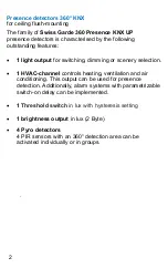 Preview for 2 page of Niko Swiss Garde 360 Presence KNX UP Instruction Manual