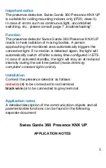 Preview for 3 page of Niko Swiss Garde 360 Presence KNX UP Instruction Manual