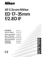 Nikon 1960 - Zoom-Nikkor Wide-angle Zoom Lens Instruction Manual preview