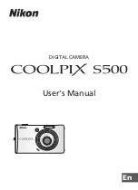 Nikon 25559 - Coolpix S500 Digital Camera User Manual preview