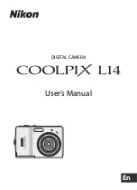 Preview for 1 page of Nikon 25587 - Coolpix L14 Digital Camera User Manual