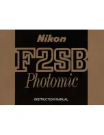 Nikon 2SB Photomic Instruction Manual предпросмотр