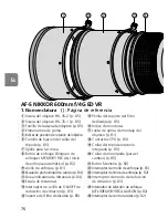 Предварительный просмотр 76 страницы Nikon 500mm F4G - 500mm f/4.0G ED VR AF-S SWM Super Telephoto Lens User Manual