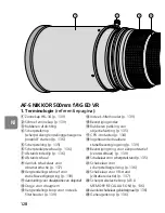 Предварительный просмотр 128 страницы Nikon 500mm F4G - 500mm f/4.0G ED VR AF-S SWM Super Telephoto Lens User Manual