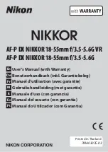 Nikon AF-S DX 18-55mm f/3.5-5.6G ED User Manual preview