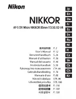 Nikon AF-S DX Micro NIKKOR 8Smm f/3.5G ED VR User Manual предпросмотр