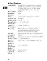 Preview for 14 page of Nikon AF-S DX Micro NIKKOR 8Smm f/3.5G ED VR User Manual