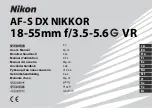 Nikon AF-S DX Zoom-Nikkor 18-55mm f/3.5-5.6G ED II User Manual preview