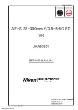 Nikon AF-S NIKKOR 28-300mm f/3.5-5.6G ED VR Repair Manual предпросмотр