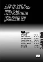 Nikon AF-S Nikkor ED 300mm f/2.8DII IF Instruction Manual preview