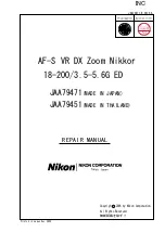 Предварительный просмотр 1 страницы Nikon AF-S VR DX Zoom Nikkor 18-200/3.5-5.6G ED Repair Manual