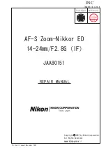 Предварительный просмотр 1 страницы Nikon AF-S Zoom-Nikkor ED 14-24mm/F2.8G (IF) Repair Manual