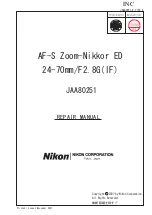 Nikon AF-S Zoom-Nikkor ED 24-70mm/F2.8G (IF) Repair Manual предпросмотр