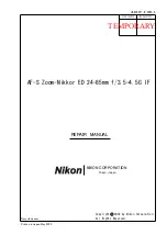 Nikon AF-S Zoom-Nikkor ED 24-85mm f/3.5-4.5G IF Repair Manual preview