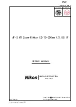 Nikon AF-S Zoom-Nikkor ED70-200mm f/2.8G IF Repair Manual предпросмотр